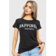Футболка жіноча з принтом, колір чорний, 221R3063