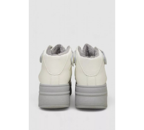 Кросівки жіночі зимові на хутрі, колір біло-сірий, 248RAM02-7