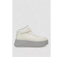 Кросівки жіночі зимові на хутрі, колір біло-сірий, 248RAM02-7