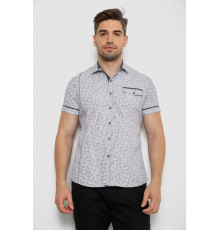 Рубашка мужская с коротким рукавом, цвет серый, 214RG601