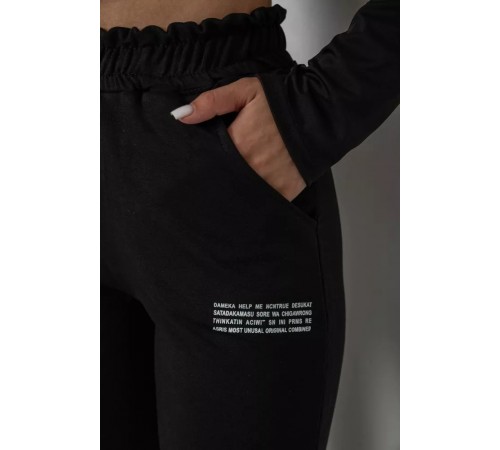 Спортивные брюки женские, цвет черный, 238R5052 Спортивные брюки женские, цвет черный, 238R5052