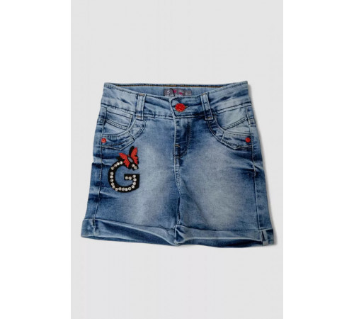 Джинсовые шорты для девочки, цвет синий, 247R1003