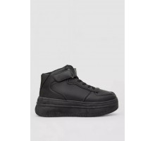 Кросівки жіночі зимові на хутрі, колір чорний, 248RAM03