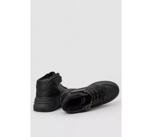 Кросівки жіночі зимові на хутрі, колір чорний, 248RAM03