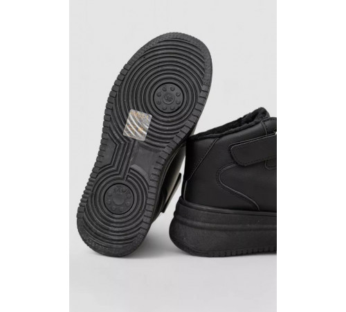 Кросівки жіночі зимові на хутрі, колір чорний, 248RAM03