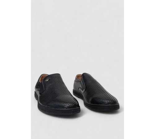 Туфли мужские с перфорацией, цвет темно-синий, 243RB1582.