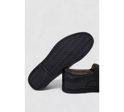 Туфли мужские с перфорацией, цвет темно-синий, 243RB1582.