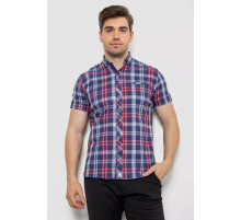 Сорочка чоловіча в клітинку, колір синій, 214R0113