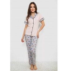 Женская пижама с принтом, цвет розовый, 243R7130.