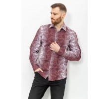 Рубашка мужская в полоску, цвет бело-бордовый, 131R140125