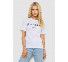 Женская футболка с принтом 241R130, цвет белый, 241R131