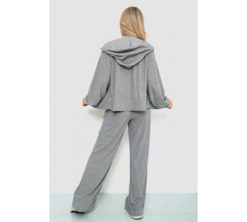 Спорт костюм жіночий махровий трійка, колір сірий, 102R5250