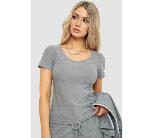 Спорт костюм жіночий махровий трійка, колір сірий, 102R5250