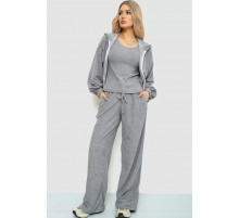 Спорт костюм жіночий махровий трійка, колір сірий, 102R5250