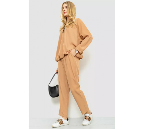 Костюм жіночий, колір бежевий, 131R660