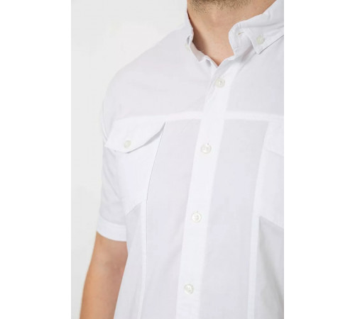 Сорочка чоловіча однотонна, колір білий, 214R6917-2