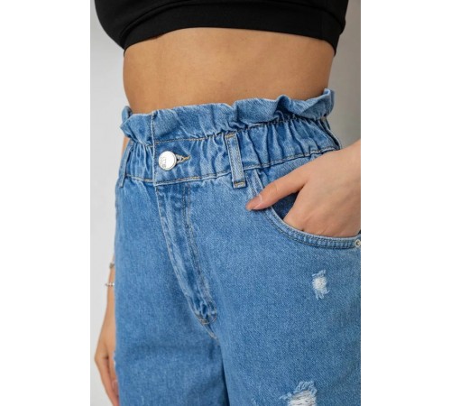 Джинсы женские Mom-fit, цвет голубой, 244R1573 Джинсы женские Mom-fit, цвет голубой, 244R1573