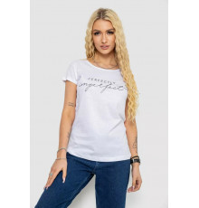 Футболка жіноча з принтом, колір білий, 244R2208-1