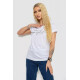 Футболка жіноча з принтом, колір білий, 244R2208-1