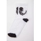Білі жіночі шкарпетки, з малюнком, 167R520