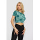 Футболка-топ женская, цвет зеленый, 238R58262