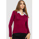 Жіночий лонгслів з коміром, колір бордовий, 186R308
