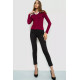 Жіночий лонгслів з коміром, колір бордовий, 186R308
