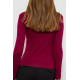 Жіночий лонгслів з коміром, колір бордовий, 186R308