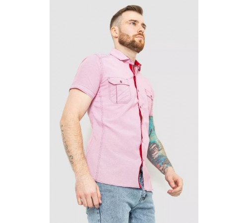 Сорочка чоловіча смужка, колір рожевий, 186R1429