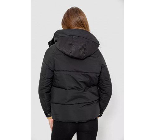 Куртка жіноча демісезонна з рукавом реглан, колір чорний, 244RE115