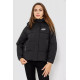Куртка жіноча демісезонна з рукавом реглан, колір чорний, 244RE115