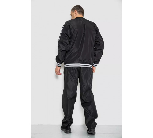 Спорт чоловічий костюм, колір чорний, 244R901