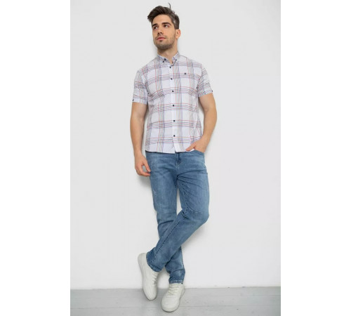 Сорочка чоловіча в смужку, колір білий, 214R841