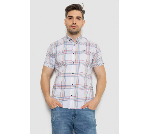 Сорочка чоловіча в смужку, колір білий, 214R841