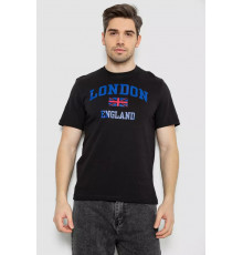 Футболка чоловіча з принтом, колір чорний, 241R1909