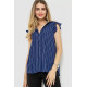 Блуза в смужку, колір синій, 244R193