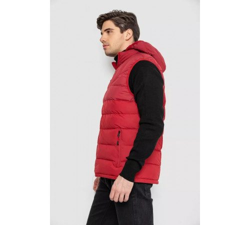 Жилетка мужская демисезонная, цвет бордовый, 244RC666