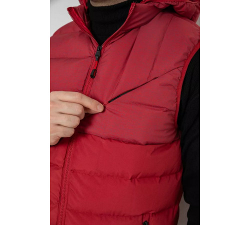 Жилетка мужская демисезонная, цвет бордовый, 244RC666