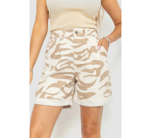 Джинсовые шорты женские, цвет бежево-коричневый, 164R5556