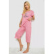 Піжама жіноча з принтом, колір рожевий, 243R7062