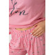 Піжама жіноча з принтом, колір рожевий, 243R7062