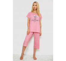Женская пижама с принтом, цвет розовый, 243R7062