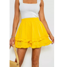 Юбка однотонная короткая, цвет желтый, 102R5254.