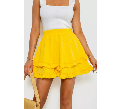 Юбка однотонная короткая, цвет желтый, 102R5254.