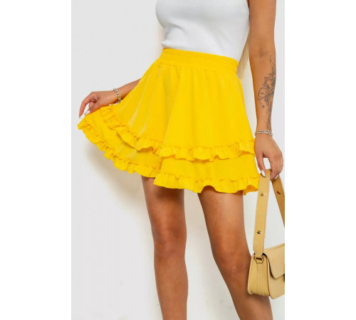 Юбка однотонная короткая, цвет желтый, 102R5254.