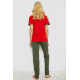 Піжама жіноча з принтом, колір червоний, 243R20265