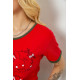 Піжама жіноча з принтом, колір червоний, 243R20265