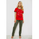 Піжама жіноча з принтом, колір червоний, 243R20265