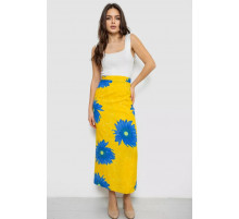 Юбка свободного кроя на запах, желтый цвет, 167R345