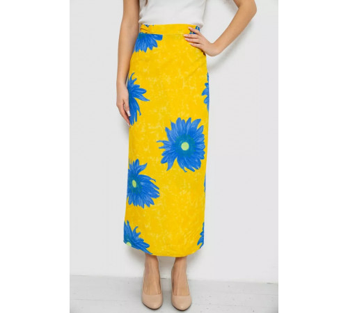 Юбка свободного кроя на запах, желтый цвет, 167R345